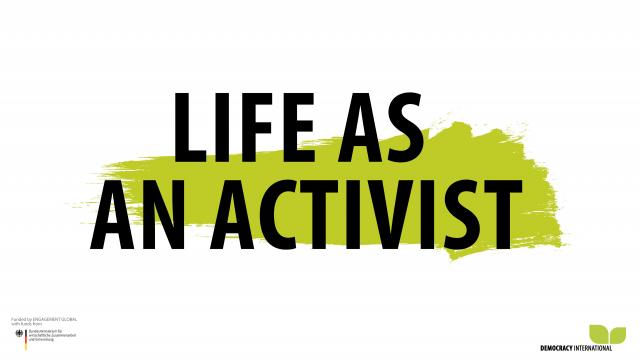 Image Banner Life as an activist project