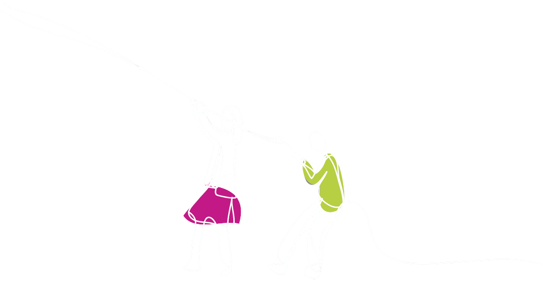 Image two persons pulling a rope
