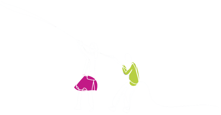 Image two persons pulling a rope